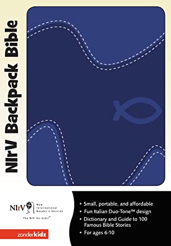 Backpack Bible: New International Reader's Version, Ocean Motion Blue, Italian Duo-Tone (9780310714798) by Zondervan