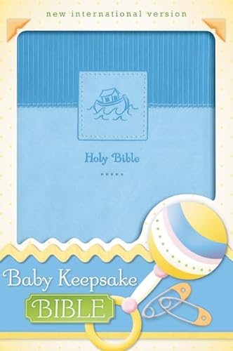 NIV, Baby Keepsake Bible, Leathersoft, Blue (9780310722076) by Zondervan