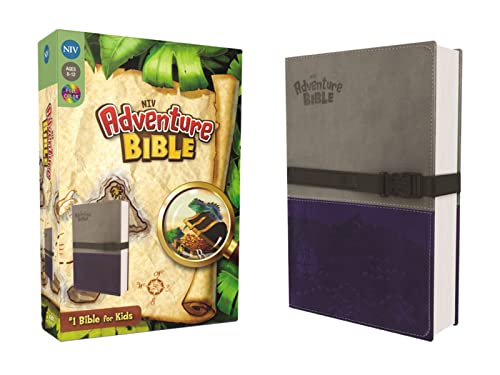 Beispielbild fr NIV, Adventure Bible, Leathersoft, Gray/Blue, Full Color zum Verkauf von Upward Bound Books