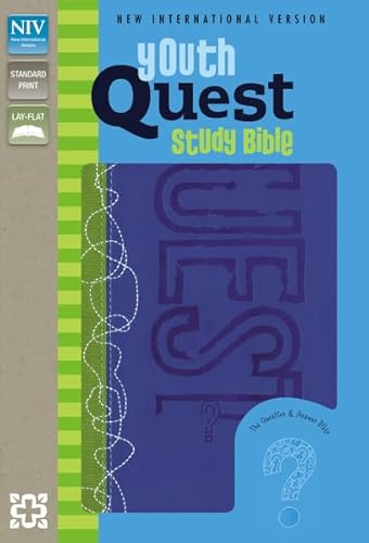 Imagen de archivo de NIV, Youth Quest Study Bible, Imitation Leather, Blue/Green: The Question and Answer Bible a la venta por Once Upon A Time Books