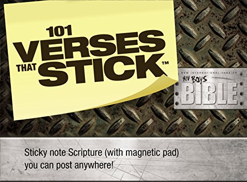 9780310729020: 101 Verses That Stick: NIV Boys Bible: Sticky Note Scripture (with Magnetic Pad) You Can Post Anywhere!