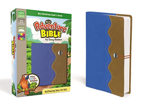 9780310744146: NIrV, Adventure Bible for Early Readers, Leathersoft, Blue/Tan, Full Color: New International Reader's Version, Blue/Tan, Italian Duo-Tone