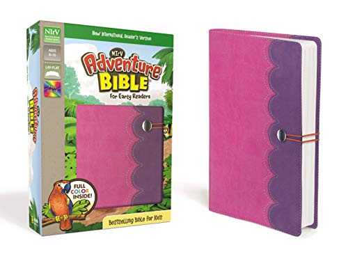 9780310744597: NIrV, Adventure Bible for Early Readers, Leathersoft, Pink/Purple, Full Color: New International Reader's Version, Amethyst/Pink, Italian Duo-Tone Adventure Bible for Early Readers, Elastic Closure