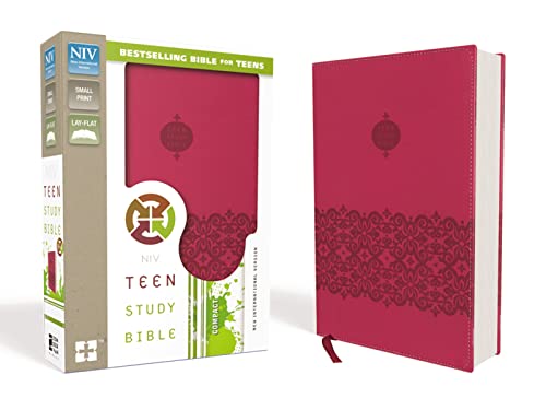 9780310757986: Teen Study Bible-NIV: New International Version, Cranberry Italian Duo-Tone With Ribbon Marker