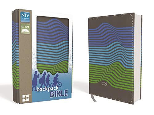 Imagen de archivo de NIV, Backpack Bible, Compact, Leathersoft, Charcoal/Stripes a la venta por Sharehousegoods