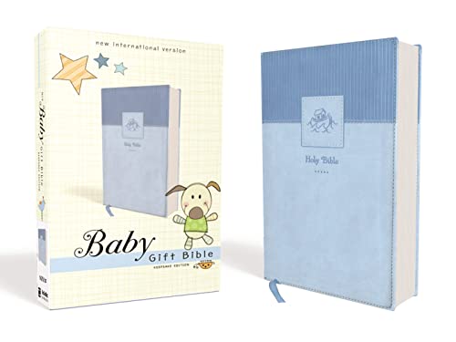 9780310764267: Niv, Baby Gift Bible, Holy Bible, Leathersoft, Blue, Red Letter, Comfort Print: Keepsake Edition