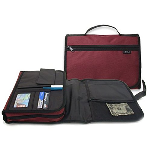 9780310810247: Tri-Fold Organizer Cranberry LG Book and Bible Cover