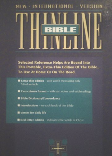 Beispielbild fr Bible New International Version Thinline Teal Bonded Leather Gold Edging zum Verkauf von BooksRun