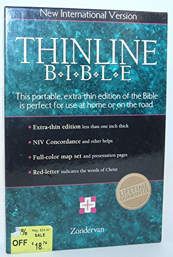 9780310903871: Thinline Bible: New International Version, Black Bonded Leather