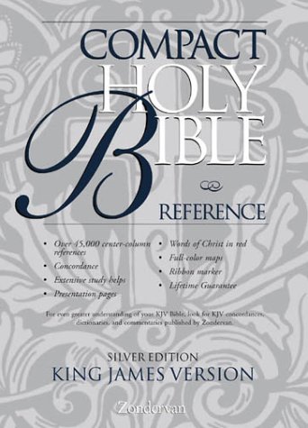 Imagen de archivo de KJV Holy Bible Compact Reference, Silver Edition Button Flap a la venta por Bookmonger.Ltd