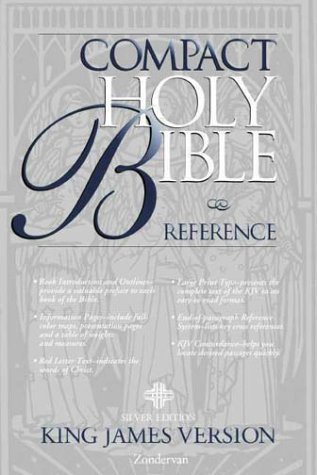 9780310911098: KJV Holy Bible Compact Reference, Silver Edition Button Flap