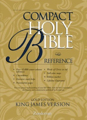 9780310911135: KJV Holy Bible Compact Reference, Gold Edition Button Flap