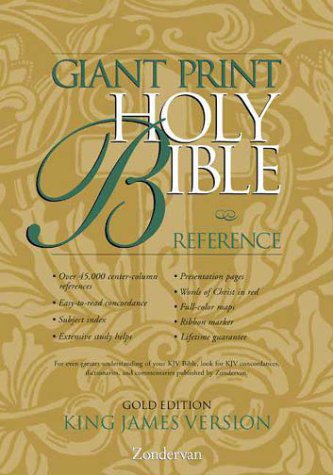 9780310911364: KJV Giant Print Reference Bible, Gold Edition
