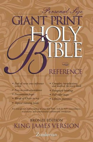 9780310912552: KJV Giant Print Reference Bible: Personal Size Bronze