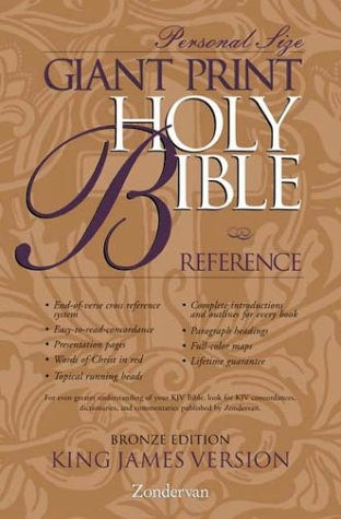 9780310912552: KJV Giant Print Reference Bible, Personal Size Bronze Edition, Indexed