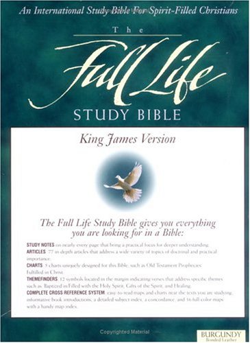 9780310917076: Full Life Study Bible: King James Version, Burgundy Bonded Leather