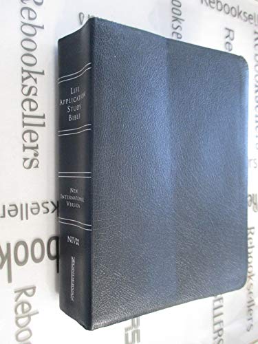 9780310917571: Holy Bible: Niv Life Application Bible/Large Print/Navy Bonded Leather/Plain