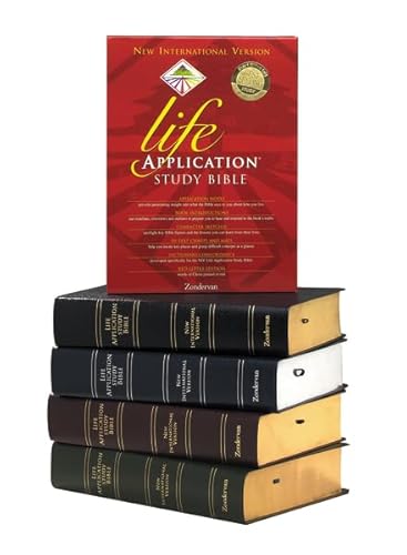 9780310917588: Holy Bible: New International Version Life Application Bible/ Large Print/ Navy Bonded Leather