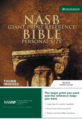 9780310921479: NASB, Reference Bible, Giant Print, Personal Size, Bonded Leather, Black, Thumb Indexed