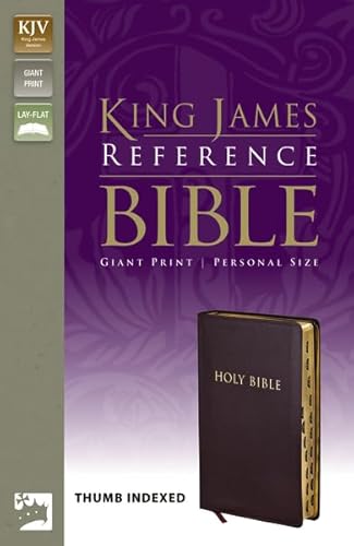 Stock image for KJV, Reference Bible, Giant Print, Personal Size, Bonded Leather, Burgundy, Indexed, Red Letter Edition for sale by Books From California