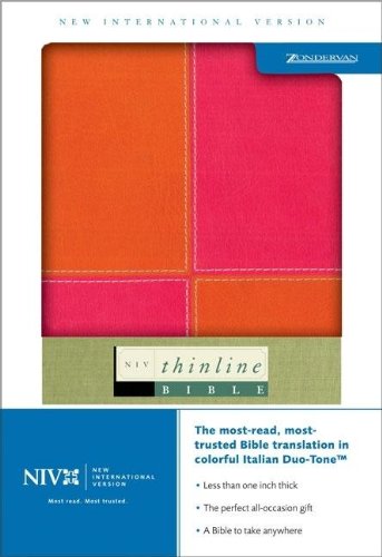 9780310922834: Thinline Bible: New International Version, Orange/pink Suede, Italian Duo-tone