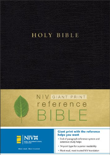 9780310924616: Giant Print Reference Bible: New International Version : Black : Leather-Look