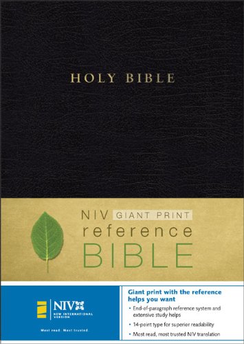 Stock image for NIV Holy Bible Giant Print Reference Edition, Black Leather-Look for sale by SecondSale