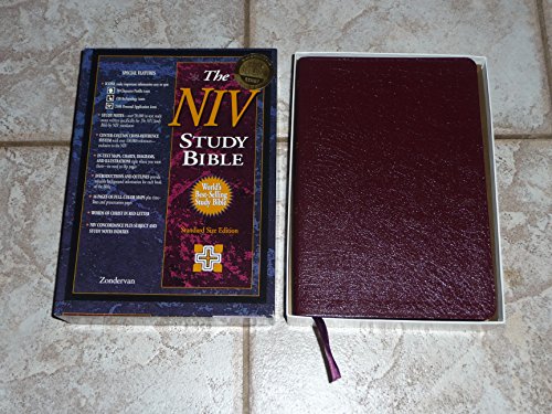 9780310925699: The Niv Study Bible/Burgundy Bonded Leather: The Niv Study Bible/10th Anniversary Edition/Burgundy Bonded Leather/Intro./Plain