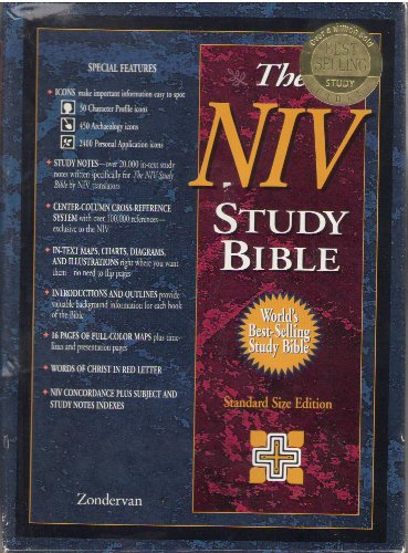 9780310925743: Holy Bible: The Niv Study Bible/10th Anniversary Edition/Intro./Black Top-Grain Leather/Plain