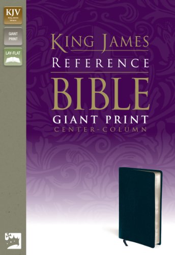 Stock image for KJV, Reference Bible, Giant Print, Bonded Leather, Navy, Red Letter Edition for sale by Red's Corner LLC
