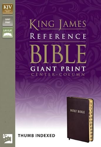 9780310931782: KJV, Reference Bible, Giant Print, Bonded Leather, Burgundy, Indexed, Red Letter Edition