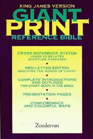 9780310933632: KJV Giant Print Reference Bible, Personal Size Value Edition, Black Imitation Leather