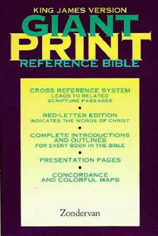 Stock image for KJV Giant Print Reference Bible, Personal Size Value Edition, Black Imitation Leather for sale by Front Cover Books