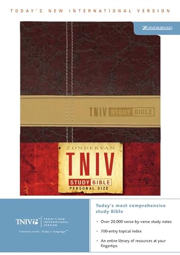 9780310934684: Holy Bible: Zondervan Today's New International Version Study Bible, Burgundy/camel, Italian Duo-tone