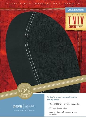 9780310934875: Zondervan Tniv Study Bible: Today's New International Version Study Bible, Black, European Leather, Indexed