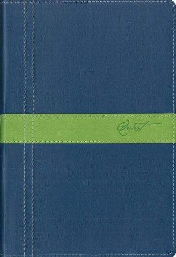 9780310938767: Holy Bible: New International Version, Marine Blue/Meadow Green, Italian Duo-tone, Quest Study Bible