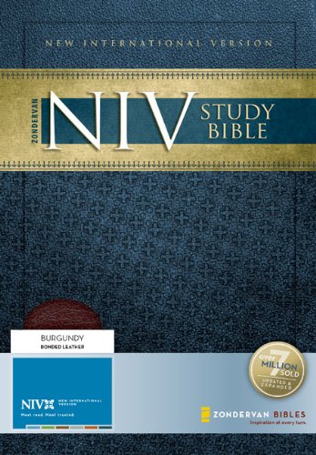 9780310939108: Zondervan NIV Study Bible: New International Version, Burgundy, Bonded Leather, Study Bible 2008 Update