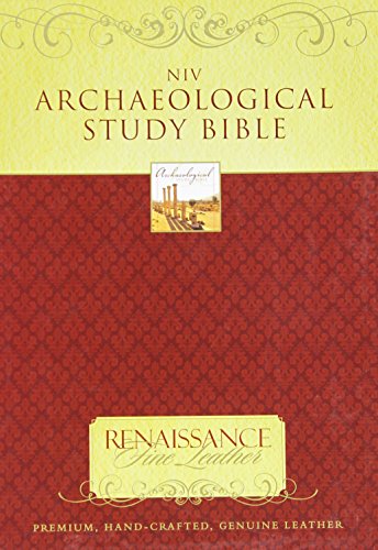 9780310939580: Archaeological New International Version Study Bible: An Illustrated Walk Through Biblical History and Culture, Venetian Brown, Renaissance Fine Leather