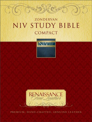 Beispielbild fr Zondervan NIV Study Bible: New International Version, Rich Brown/espresso, Renaissance Fine Leather. 2008 Update zum Verkauf von Revaluation Books