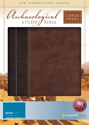 9780310940845: New International Version Archaeological Study Bible: Italian Duo-Tone, Chocolate/Dark Caramel