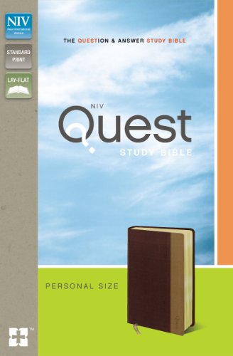 Imagen de archivo de NIV, Quest Study Bible, Personal Size, Leathersoft, Burgundy/Tan: The Question and Answer Bible a la venta por BooksRun