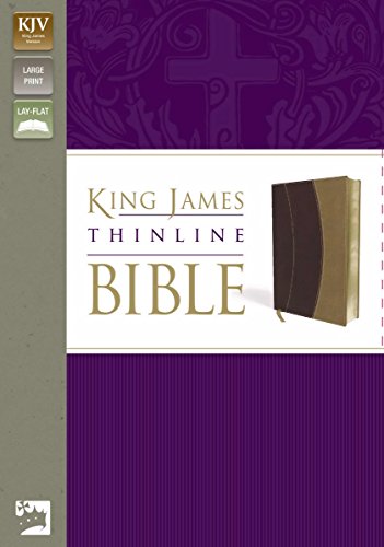 Stock image for KJV, Thinline Bible, Large Print, Imitation Leather, Burgundy/Tan, Red Letter Edition for sale by Front Cover Books