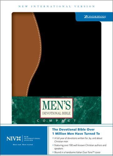 9780310947554: Men's Devotional Bible: New International Version, Italian Duo-Tone Tan/Black