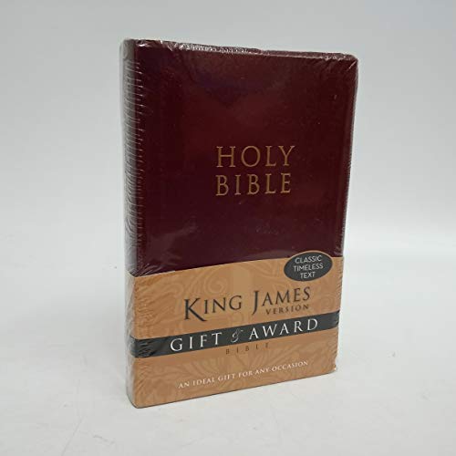 Stock image for KJV, Gift and Award Bible, Imitation Leather, Burgundy, Red Letter Edition for sale by Wonder Book