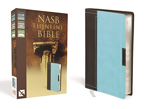 Stock image for NASB, Thinline Bible, Leathersoft, Brown/Blue, Red Letter Edition for sale by Goodwill