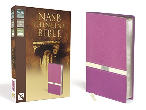 NASB, Thinline Bible, Leathersoft, Brown/Blue, Red Letter Edition - Zondervan Publishing