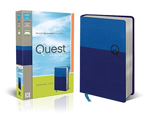 Stock image for NIV, Quest Study Bible, Personal Size, Leathersoft, Blue: The Question and Answer Bible for sale by Books Unplugged