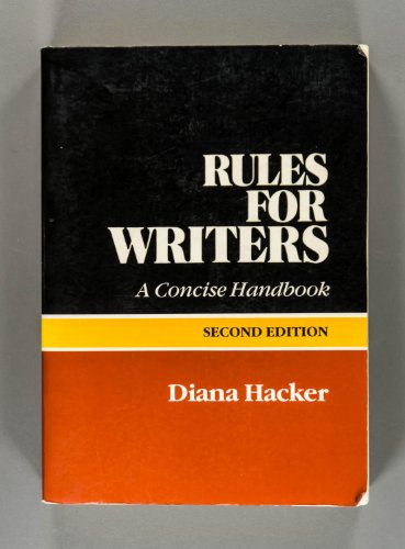 Imagen de archivo de Rules for Writers: A Concise Handbook a la venta por SecondSale