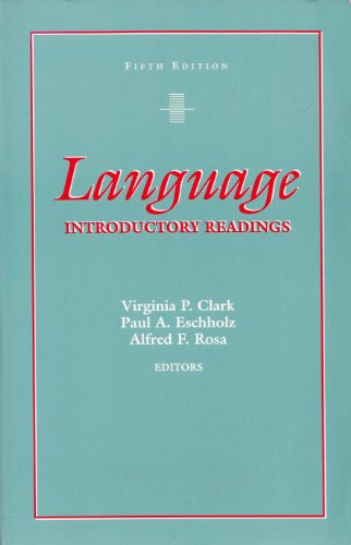 Beispielbild fr Language Introductory Readings zum Verkauf von Blue Vase Books