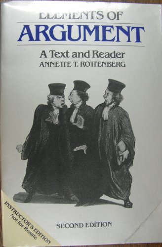 Stock image for Elements of Argument A Text and Reader for sale by Yesterday's Books